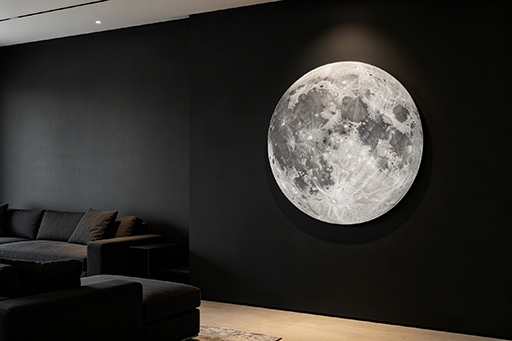 Product Facemount Display Frameless Photo Print in Circle