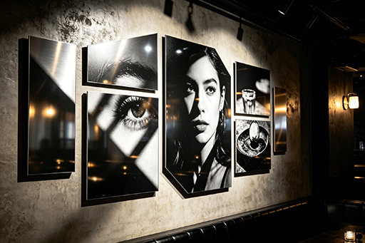 Product Facemount Display Frameless Photo Print in Multi-panel and Multi-shape