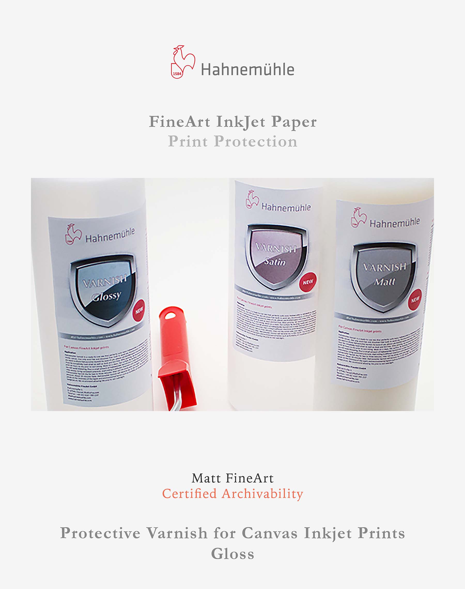 Hahnemuhle - Protective varnish for canvas inkjet prints - Gloss